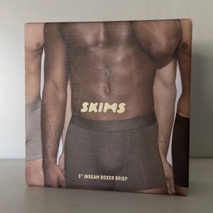 Skims Stretch 3 Pack 3" Boxer Brief in Chalk Men's Size Large